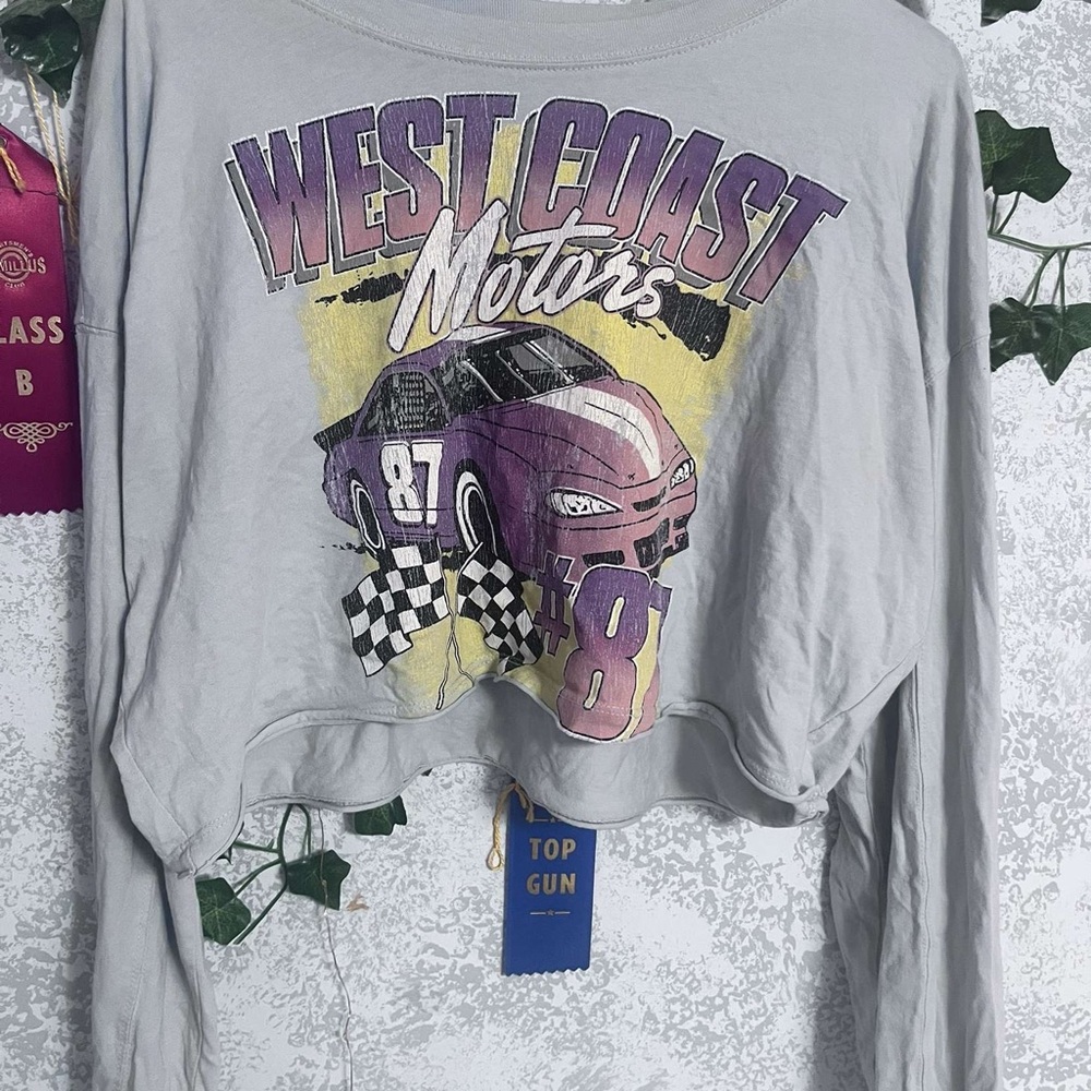 Top Gun Gray Graphic Long Sleeve Shirt